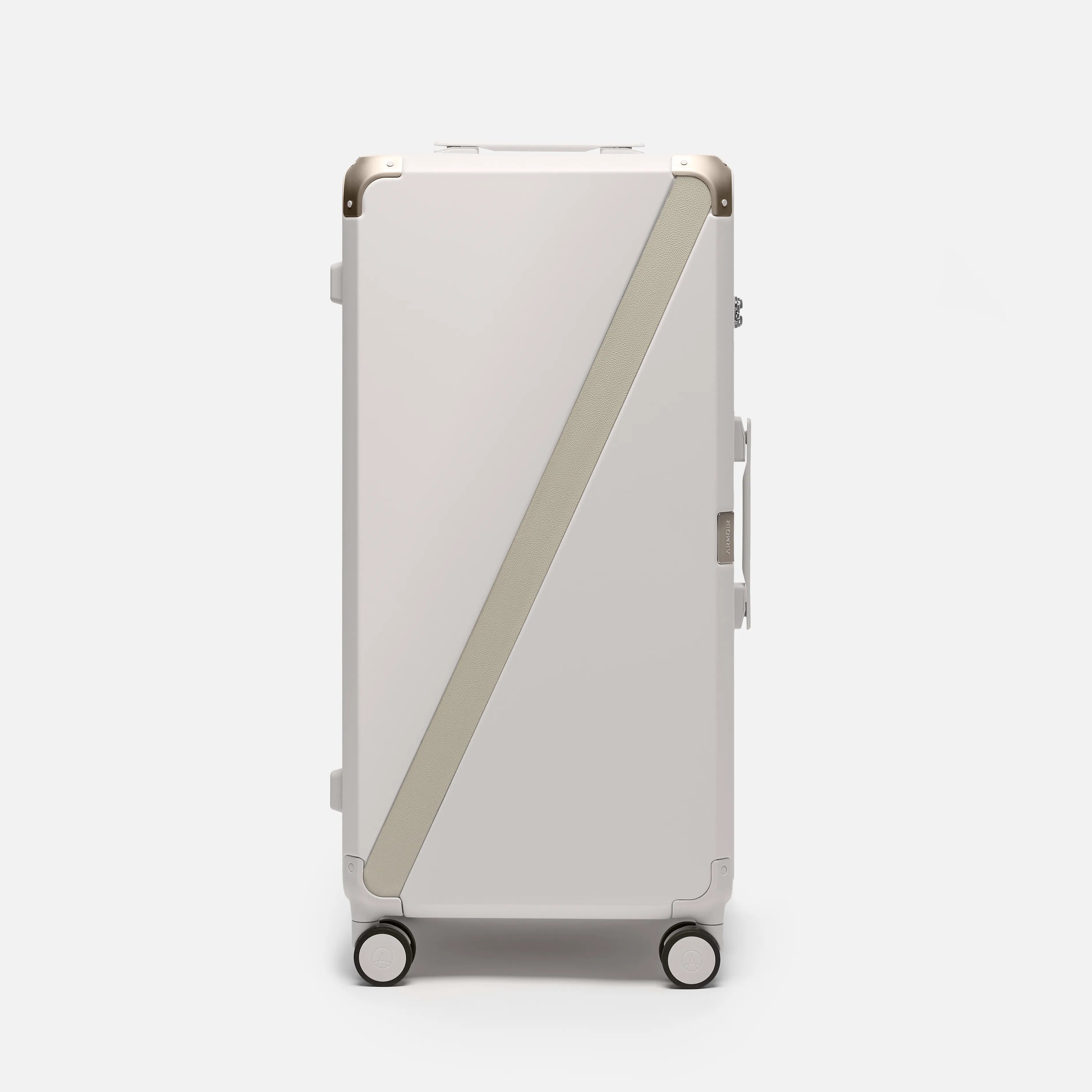 Beige checked luggage, The Large Trunk Essential by Armoir